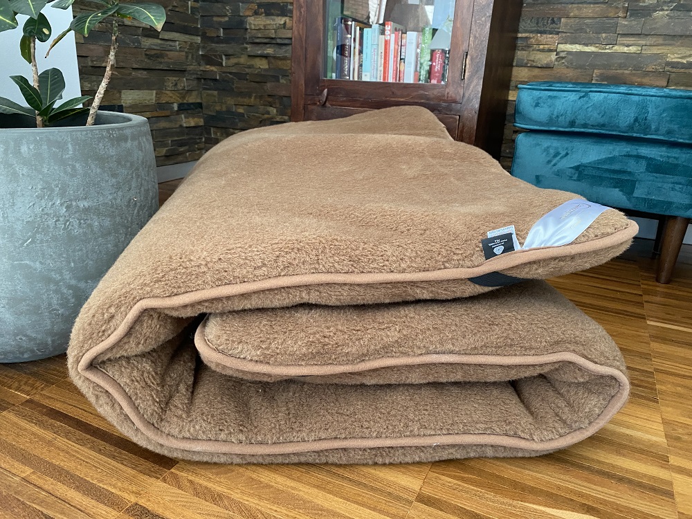 Materac z wełny wielbłądziej Camel Ciemny Królewski  90x200