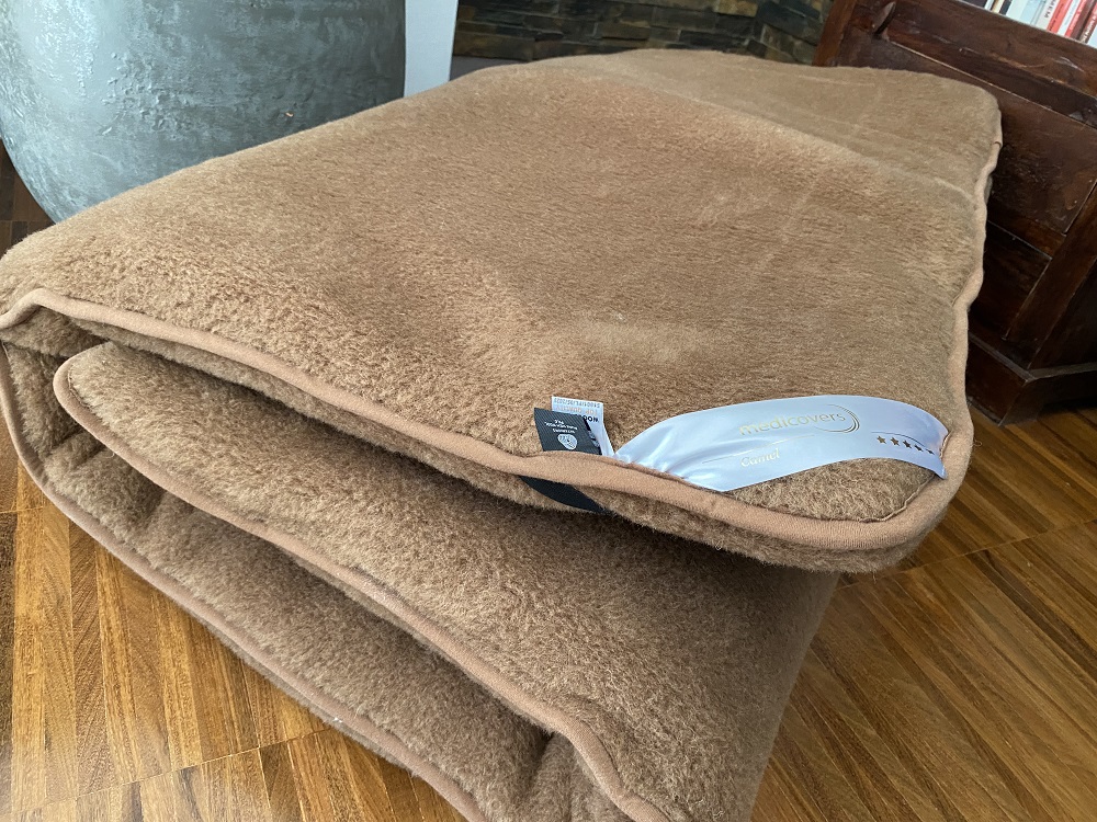 Materac z wełny wielbłądziej Camel Ciemny Królewski  90x200
