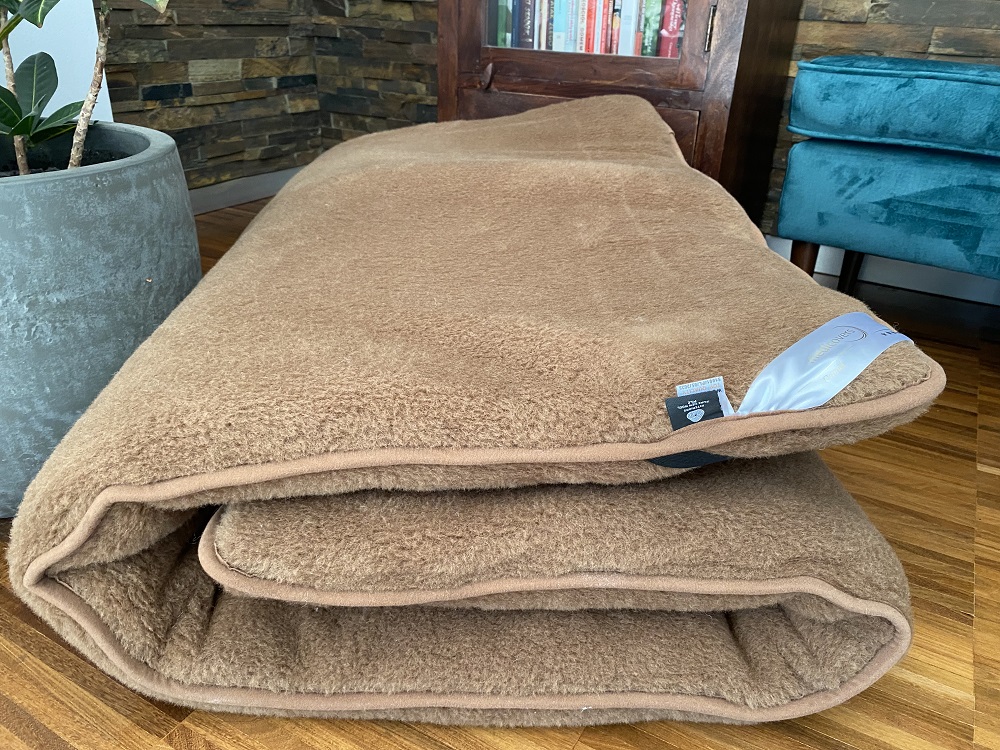 Materac z wełny wielbłądziej Camel Ciemny Królewski  90x200