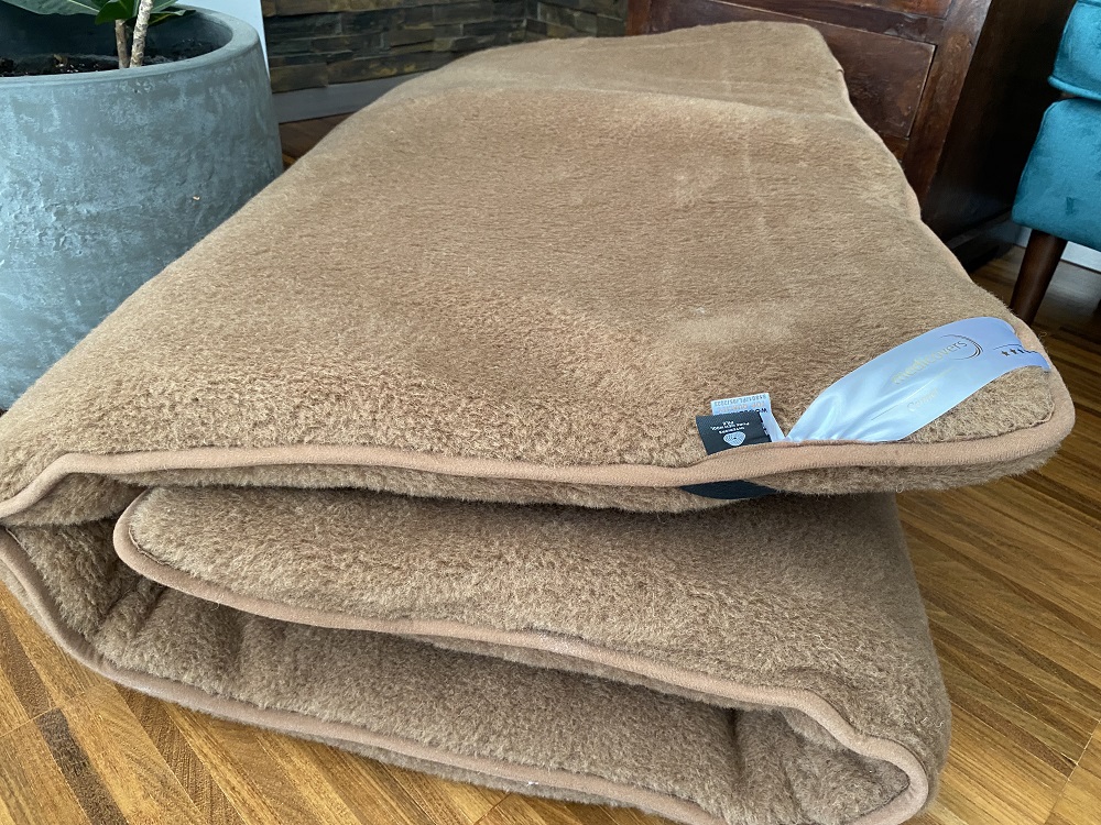 Materac z wełny wielbłądziej Camel Ciemny Królewski  90x200