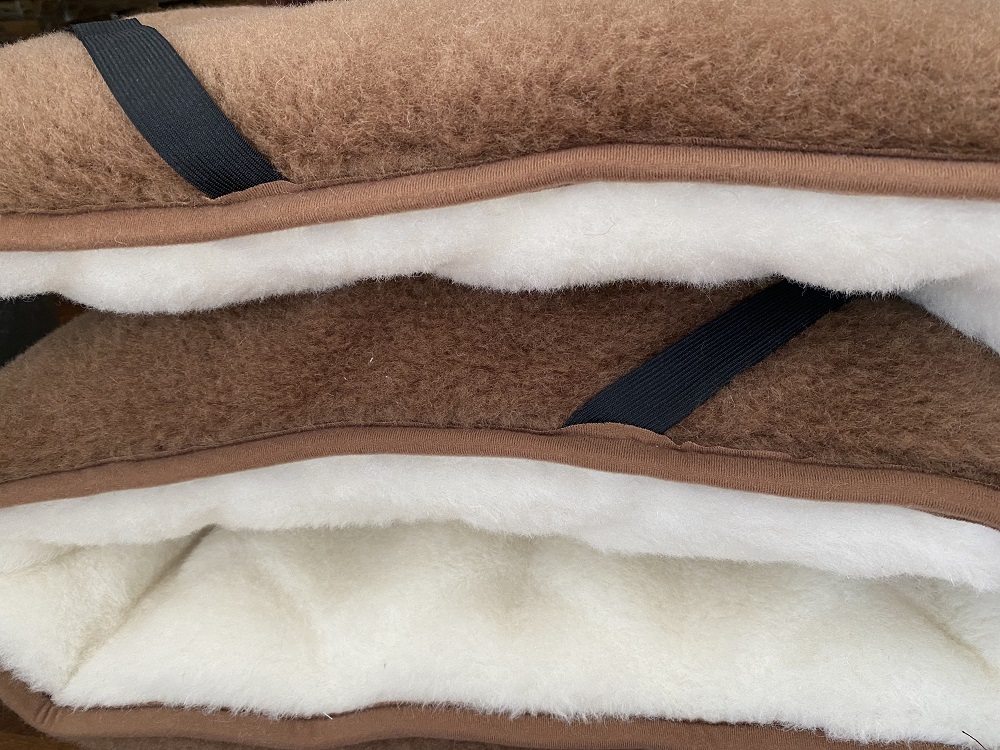 Materac z wełny Kaszmir Caro + Camel Ciemny Mega Gruby 220x200
