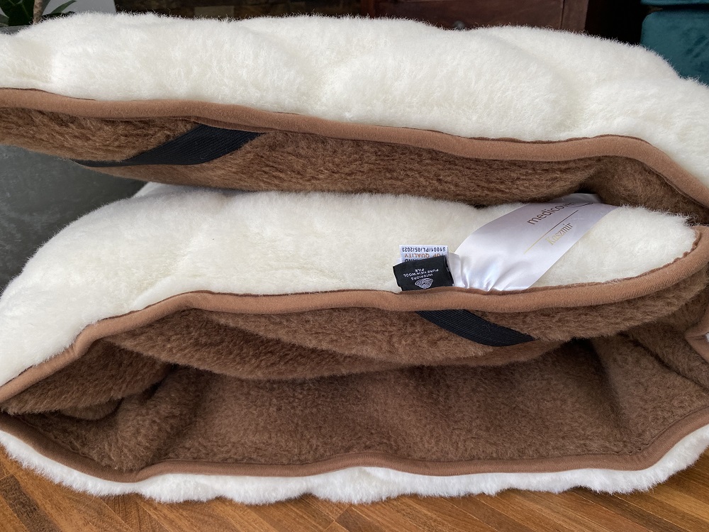 Materac z wełny Kaszmir Caro + Camel Ciemny Mega Gruby 220x200