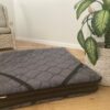 Materac z wełny Alpaki Graffit Caro + Merynos Dziki Brąz 200x200