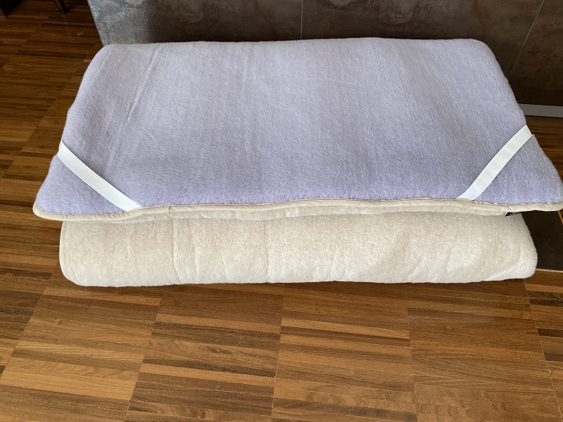 Materac z wełny Alpaki Alpina + Camel Jasny 120x200