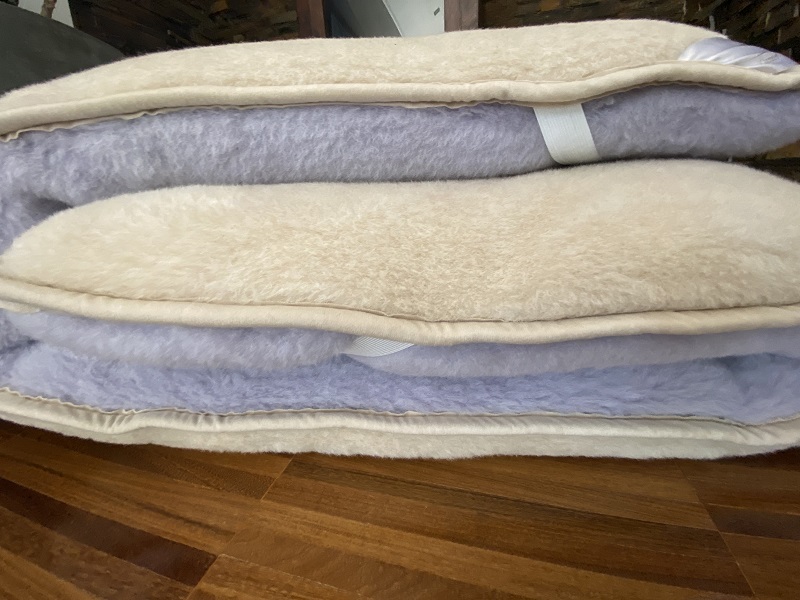 Materac z wełny Alpaki Alpina + Camel Jasny 120x200
