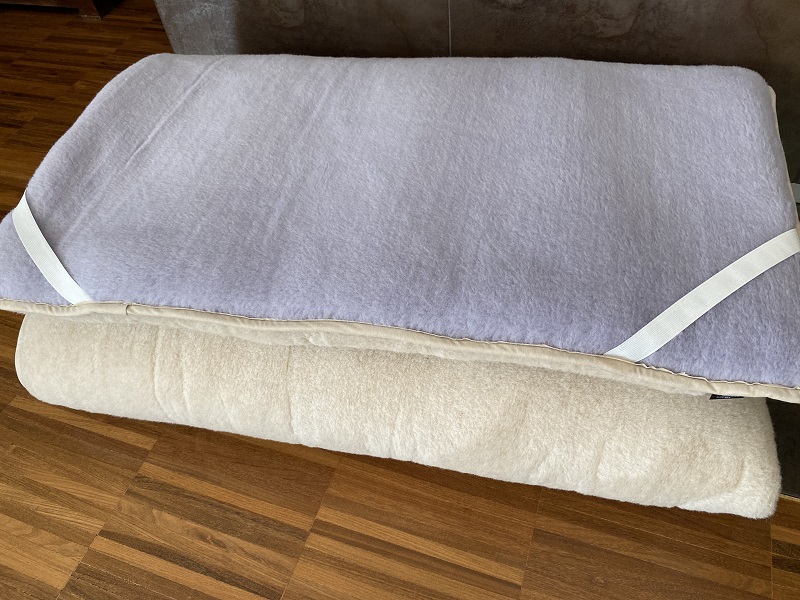 Materac z wełny Alpaki Alpina + Camel Jasny 120x200