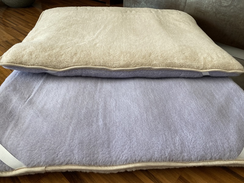 Materac z wełny Alpaki Alpina + Camel Jasny 120x200