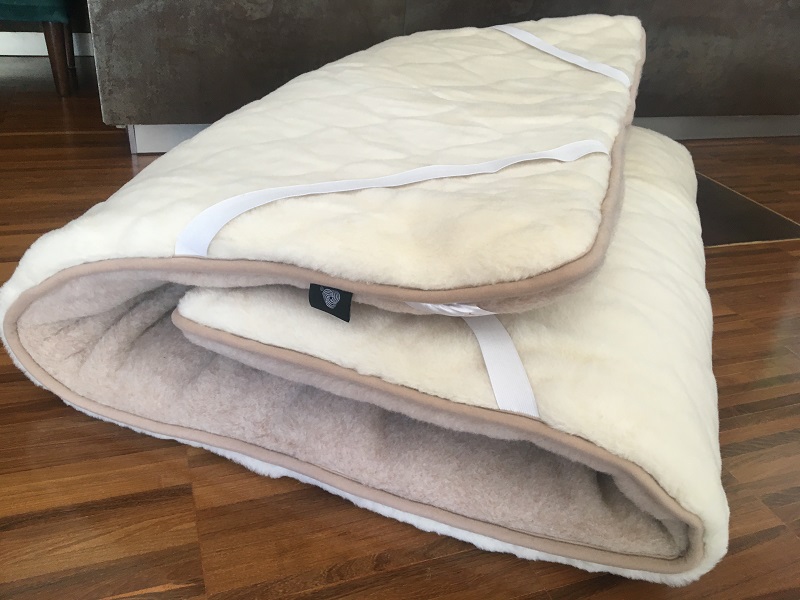 Materac z wełny Kaszmir Caro + Camel Jasny 140x200