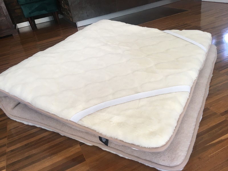 Materac z wełny Kaszmir Caro + Camel Jasny 140x200