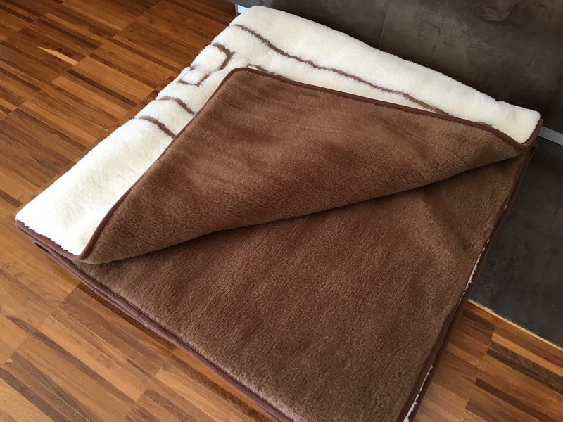 Pościel z wełny Camel Ciemny + Merynos Tumbler Greka 140x200