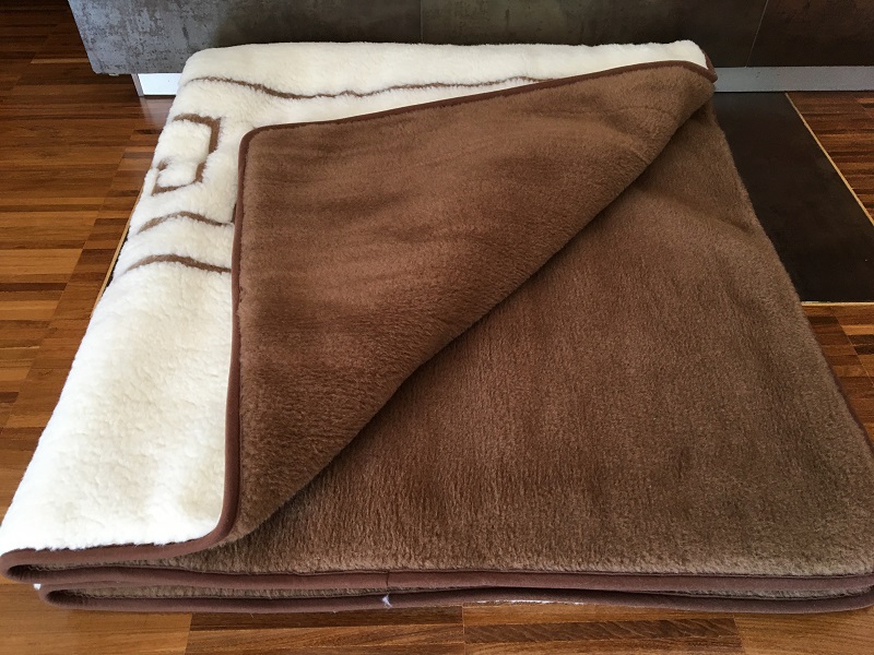 Pościel z wełny Camel Ciemny + Merynos Tumbler Greka 140x200