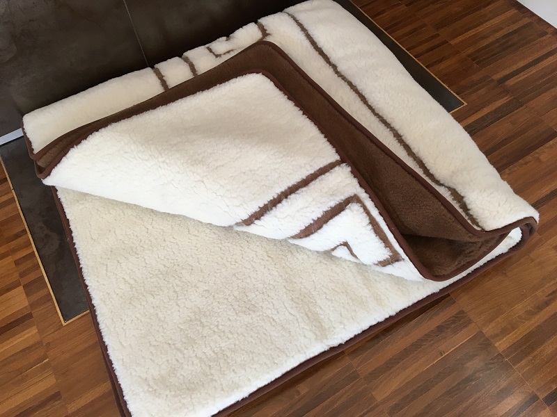 Pościel z wełny Camel Ciemny + Merynos Tumbler Greka 140x200