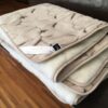 Pościel z wełny Camel Jasny Rampicanti + Kaszmir Caro 140x200 + Materac wełniany