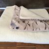 Pościel z wełny Camel Jasny Rampicanti + Merynos Tumbler 140x200 + Materac wełniany
