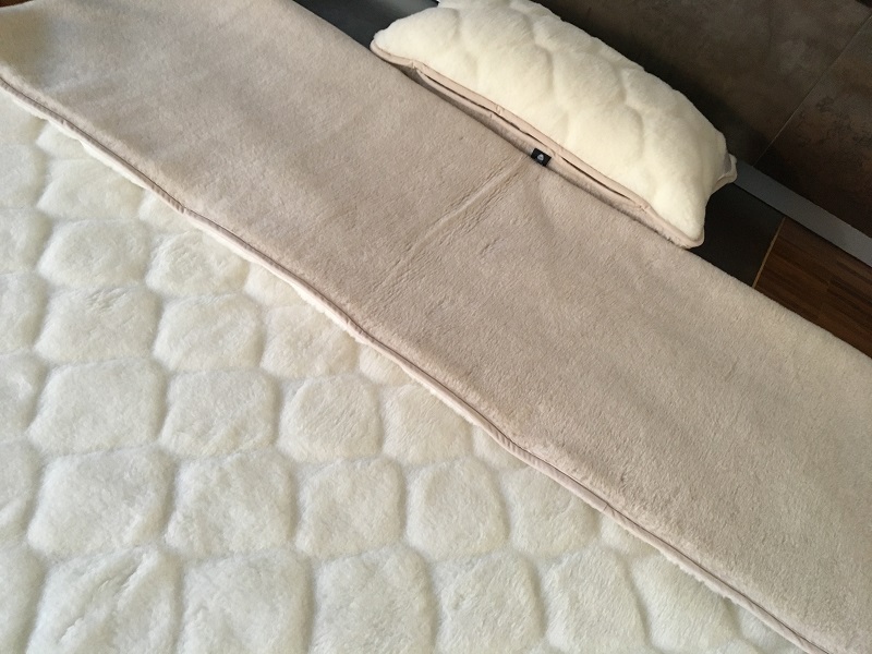 Pościel z wełny Camel Jasny + Kaszmir Caro 140x200 + Podkład wełniany
