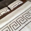 Pościel z wełny Camel Ciemny + Merynos Tumbler Greka 160x200 + Podkład wełniany