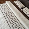 Pościel z wełny Camel Ciemny + Merynos Tumbler Greka 160x200 + Podkład wełniany
