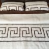 Pościel z wełny Camel Ciemny + Merynos Tumbler Greka 160x200 + Podkład wełniany