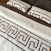 Pościel z wełny Camel Ciemny + Merynos Tumbler Greka 160x200 + Podkład wełniany