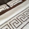 Pościel z wełny Camel Ciemny + Merynos Tumbler Greka 160x200 + Podkład wełniany