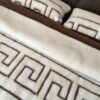 Pościel z wełny Camel Ciemny + Merynos Tumbler Greka 160x200 + Podkład wełniany