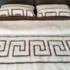 Pościel z wełny Camel Ciemny + Merynos Tumbler Greka 160x200 + Podkład wełniany
