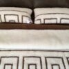Pościel z wełny Camel Ciemny + Merynos Tumbler Greka 160x200 + Podkład wełniany