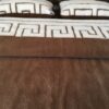 Pościel z wełny Camel Ciemny + Merynos Tumbler Greka 160x200 + Podkład wełniany