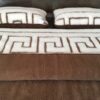 Pościel z wełny Camel Ciemny + Merynos Tumbler Greka 160x200 + Podkład wełniany