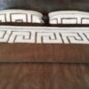 Pościel z wełny Camel Ciemny + Merynos Tumbler Greka 160x200 + Podkład wełniany