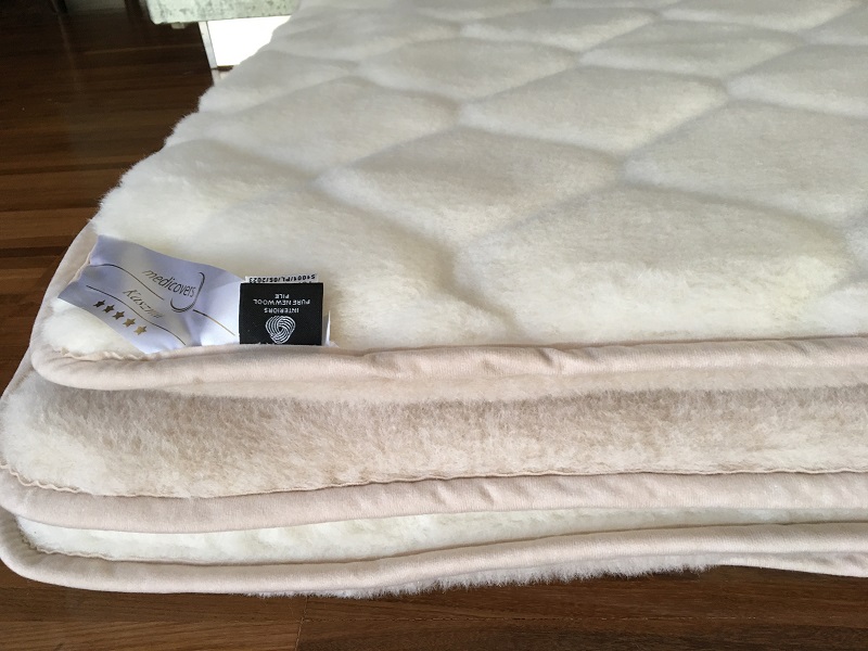 Pościel z wełny Camel Jasny + Kaszmir Caro 160x200 + Materac wełniany