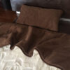 13 Pościel z wełny Camel Ciemny + Kaszmir Róża 140x200 + Materac wełniany
