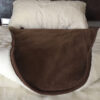 21 Pościel z wełny Camel Ciemny + Kaszmir Róża 140x200 + Materac wełniany