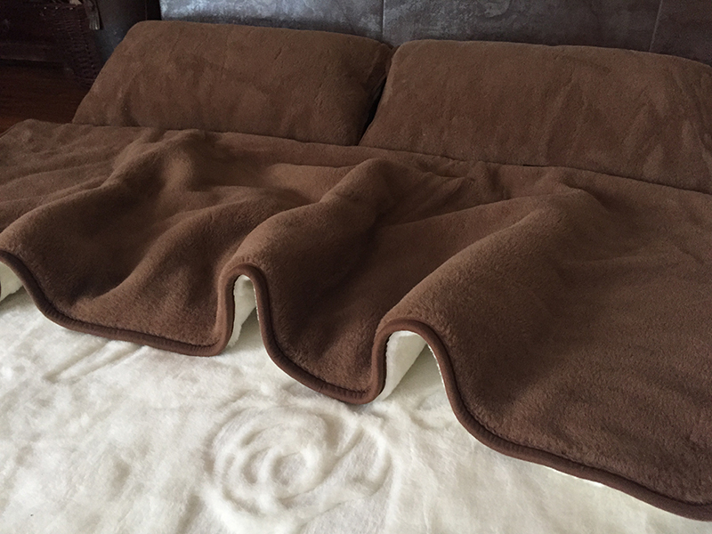 21 Pościel z wełny Camel Ciemny + Kaszmir Róża 200x200