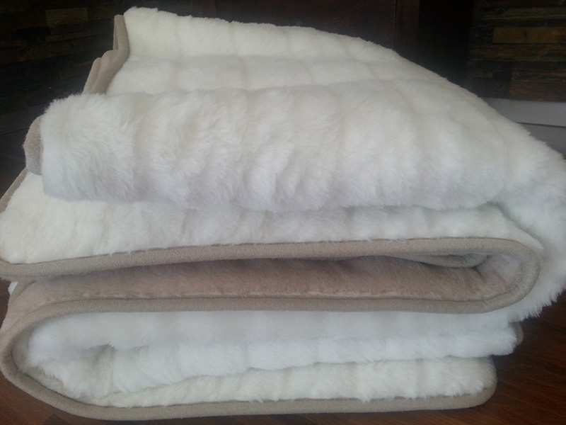 14 Kołdra z wełny Camel Jasny + Kaszmir Pasy 160x200