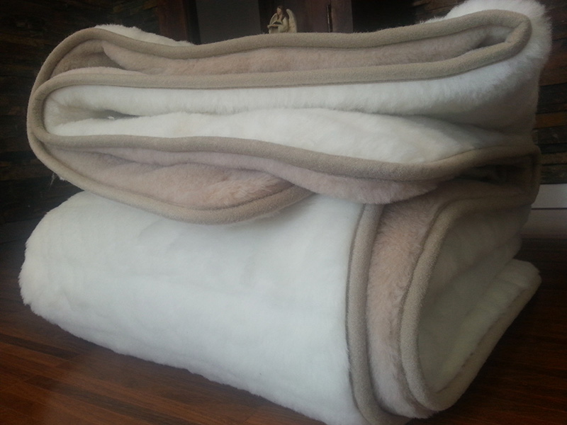 15 Kołdra z wełny Camel Jasny + Kaszmir Pasy 160x200