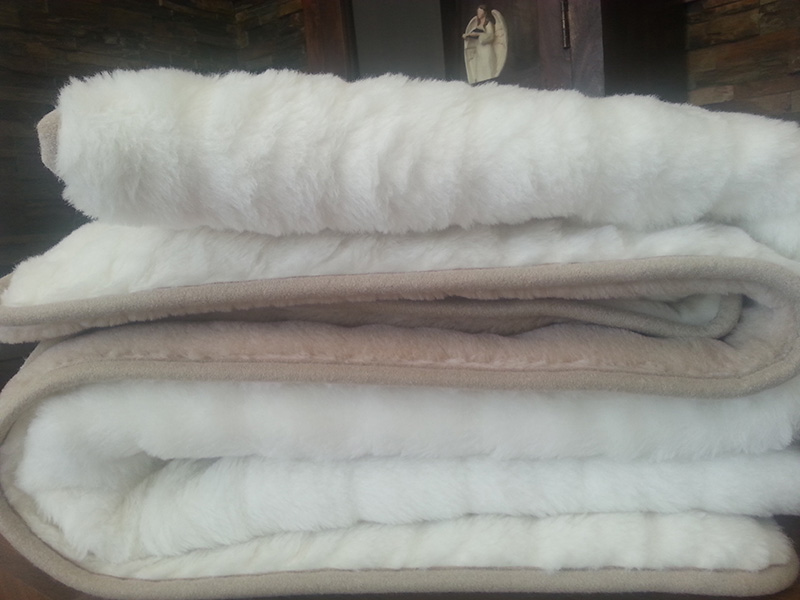 16 Kołdra z wełny Camel Jasny + Kaszmir Pasy 160x200