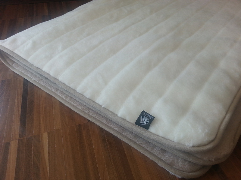 17 Kołdra z wełny Camel Jasny + Kaszmir Pasy 160x200