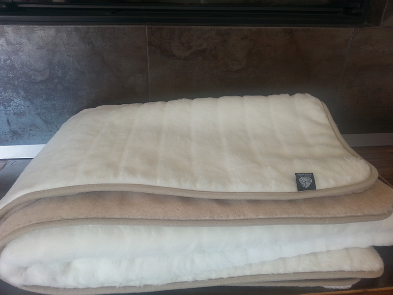 7 Kołdra z wełny Camel Jasny + Kaszmir Pasy 160x200