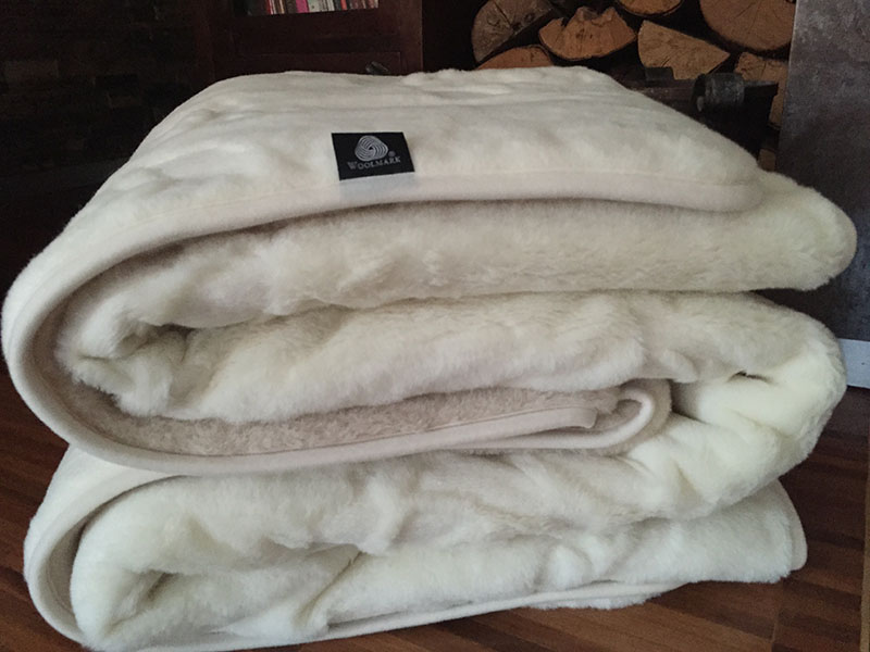 32 Kołdra z wełny Camel Jasny + Kaszmir Róża 140x200