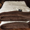 Kołdra z wełny Camel Ciemny + Kaszmir Róża 140x200
