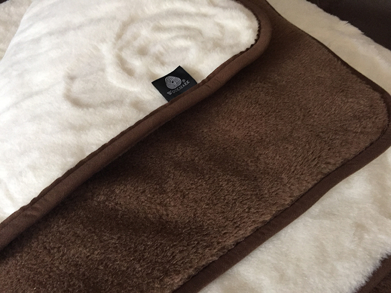 Kołdra z wełny Camel Ciemny + Kaszmir Róża 140x200