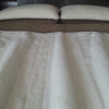 36 Pościel z wełny Camel Ciemny + Kaszmir Pasy 180x200 + Materac wełniany
