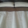 43 Pościel z wełny Camel Ciemny + Kaszmir Pasy 180x200 + Materac wełniany