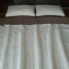 47 Pościel z wełny Camel Ciemny + Kaszmir Pasy 180x200 + Materac wełniany