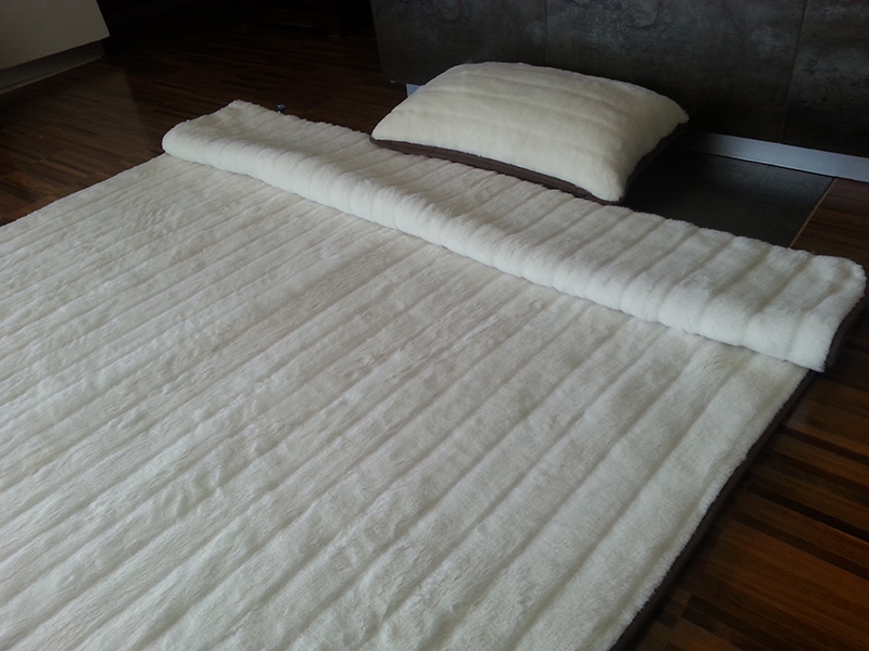 poj10 Pościel z wełny Camel Ciemny + Kaszmir Pasy 140x200