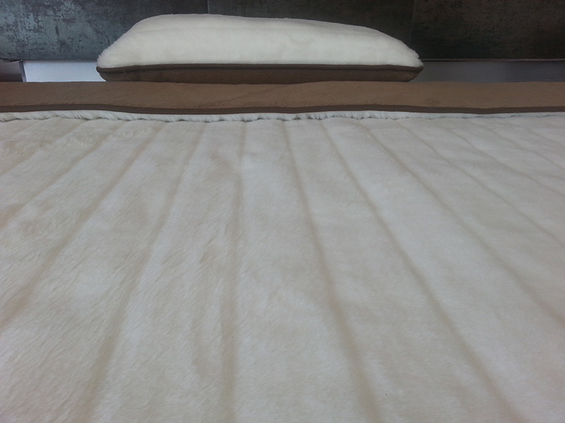 poj14 Pościel z wełny Camel Ciemny + Kaszmir Pasy 140x200