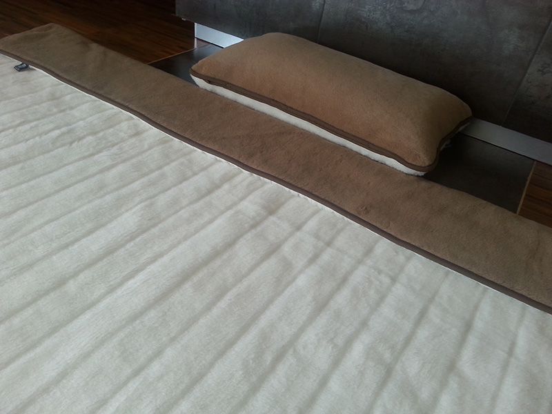 poj20 Pościel z wełny Camel Ciemny + Kaszmir Pasy 140x200