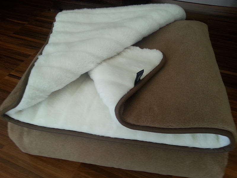 10q Kołdra z wełny Camel Ciemny + Kaszmir Pasy 140x200