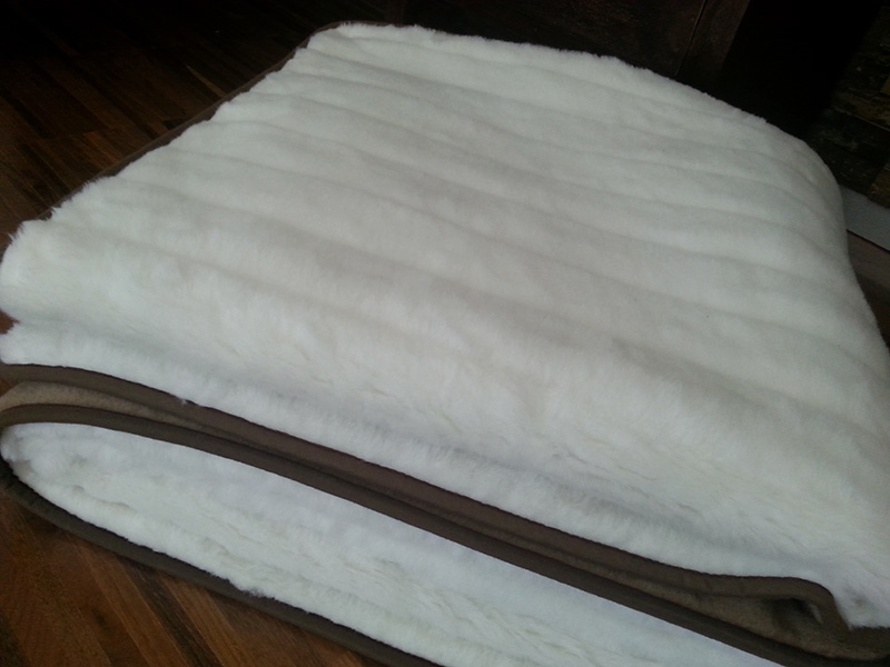 22q Kołdra z wełny Camel Ciemny + Kaszmir Pasy 140x200